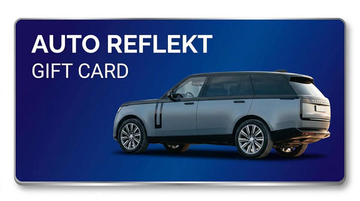 Auto Reflekt blue convertible gift card